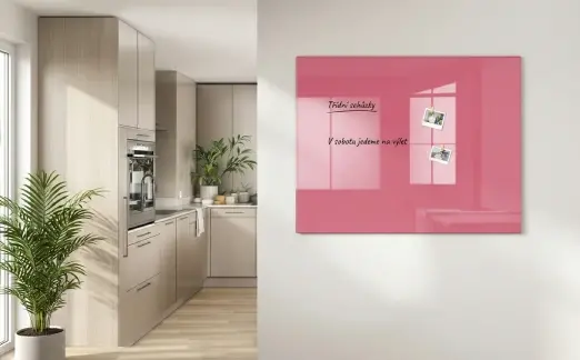 skleněná magnetická tabule do kuchyně SMATAB